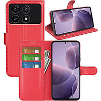 Чохол-книжка Litchie Wallet для Poco F6 Pro Red
