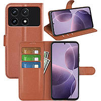 Чохол-книжка Litchie Wallet для Poco F6 Pro Brown
