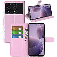 Чохол-книжка Litchie Wallet для Poco F6 Pro Light Pink