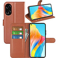 Чохол-книжка Litchie Wallet для Oppo A78 4G Brown