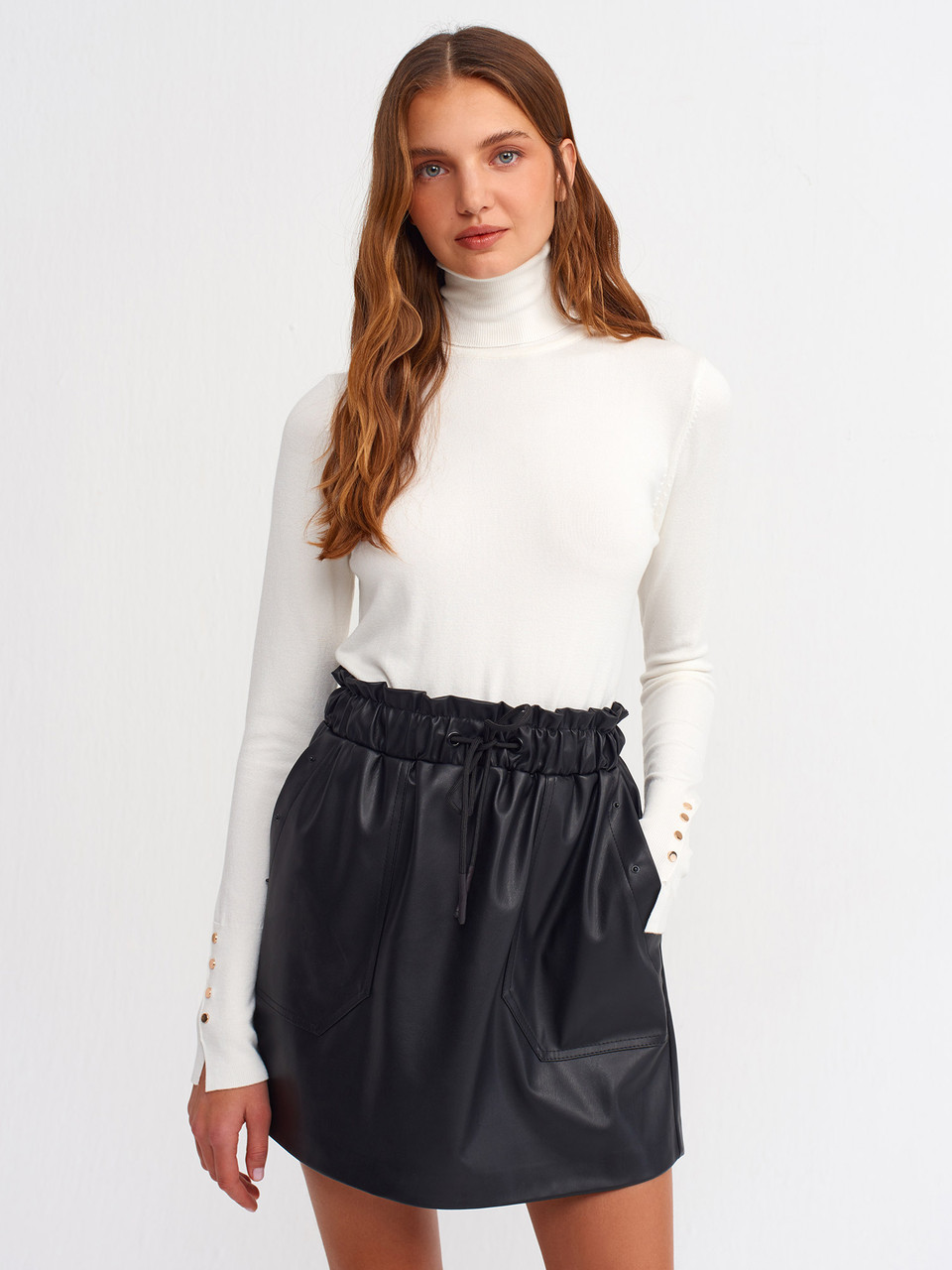 Гольф з ґудзиками на рукавах білий 1268 (2000000138923), фото 1