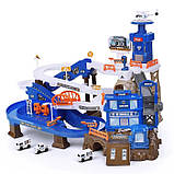 Дитячий ігровий розвиваючий автотрек Поліція з машинками автоматичним підйомником і звуковими ефектами, фото 2