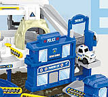 Дитячий ігровий розвиваючий автотрек Поліція з машинками автоматичним підйомником і звуковими ефектами, фото 6