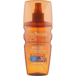 Засіб для засмаги Біокон Олія для безпечної засмаги Високий захист SPF 30 160 мл (4820160033269) - оригінал