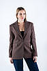 Піджак жіночий прямий коричневий 41357 (2000000139586), фото 3