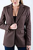 Піджак жіночий прямий коричневий 41357 (2000000139586), фото 4
