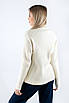 Светр з високою горловиною в рубчик молочний 66015 (2000000139685), фото 2