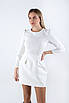 Плаття міні з накладними кишенями біле 83452 (2000000140629), фото 3