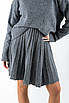 Костюм зі светром та спідницею з імітацією плісеровки сірий 40037 (2000000140766), фото 3