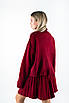Костюм зі светром та спідницею з імітацією плісеровки бургунді 40037 (2000000140735), фото 2