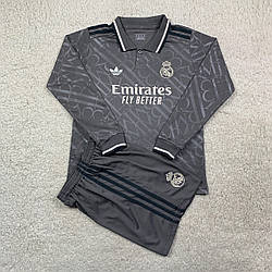 Футбольна форма Реал Мадрид довгий рукав сіра 2024-25