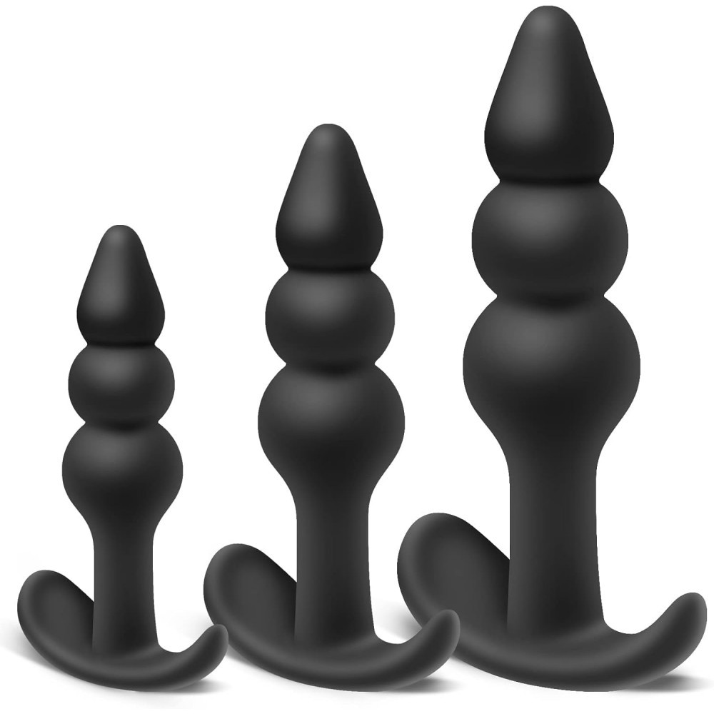 Силіконова анальна пробка матрьошка Deluxe Series S size, фото 1