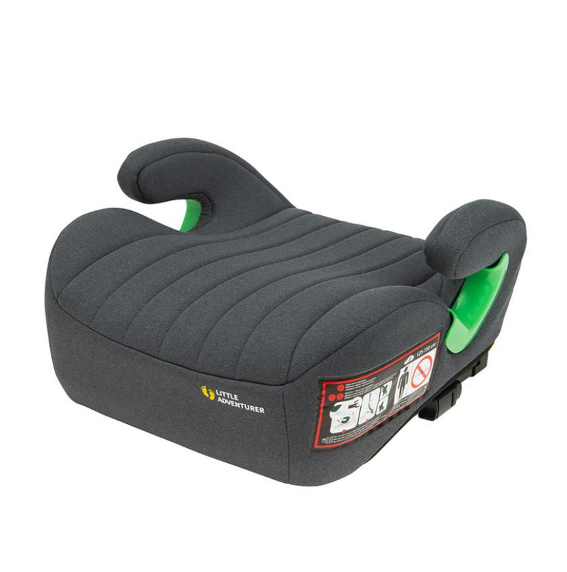 Дитячий бустер для автомобіля , isofix, сірий, 125-150 см