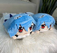 Аніме тапочки Аянамі Рей м'які кігурумі іграшки Блакитні
