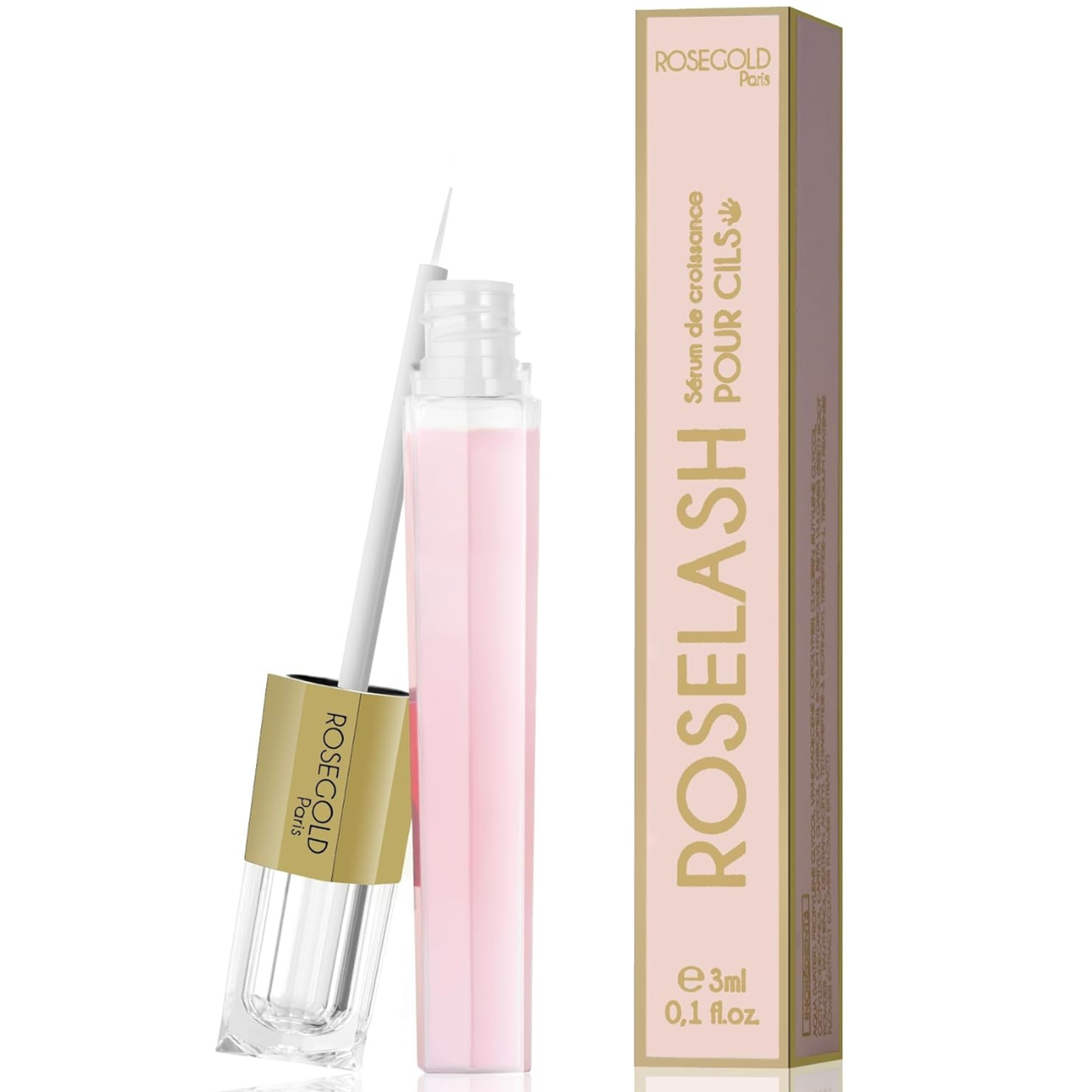Сироватка для стимуляції росту і густоти вій Rosegold Paris ROSELASH Eyelash Growth Serum 3 мл