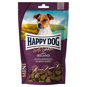 М'ясні снеки для собак дрібних порід Happy Dog SoftSnack Mini Ireland зі смаком лосося та кролика, 100 г