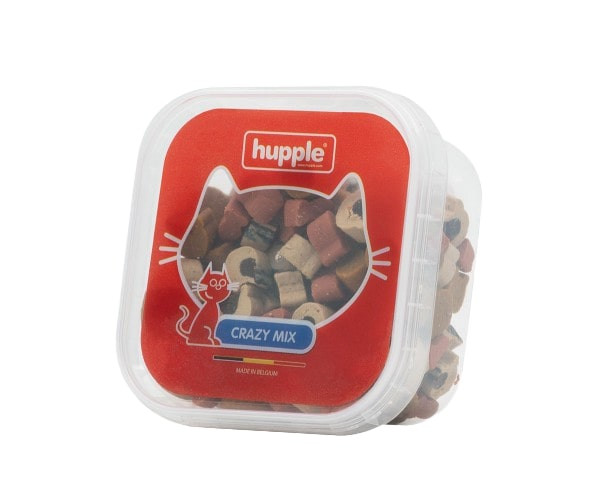 Ніжні ласощідля котів Hupple Softy crazy mix cat, зі смаком лосося, індички та яловичини, 80 г