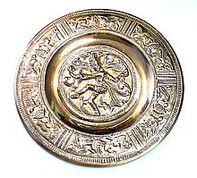 Тарілка настінна бронзова Танцуючий Шива