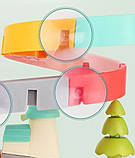 Дитяча водна гірка для ванної кімнати Іграшка у ванну на присосках для малюків 72 деталі Іграшки для ванної, фото 7