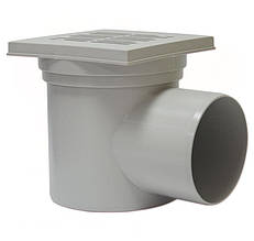 Трап зливний горизонтальний пластиковий REDI DN 110 (150x150) для каналізації (Італія) EBA33PP