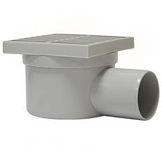 Трап зливний горизонтальний пластиковий REDI DN 50 (100x100) для каналізації (Італія) Е224504