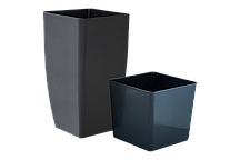 Вазон Квадро високий 16*16*30 графіт