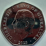 Гібралтар 50 пенсів, 2023 рік Карл III Різдво  №3130, фото 2