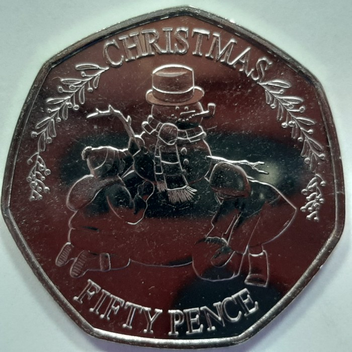 Гібралтар 50 пенсів, 2023 рік Карл III Різдво  №3130, фото 1