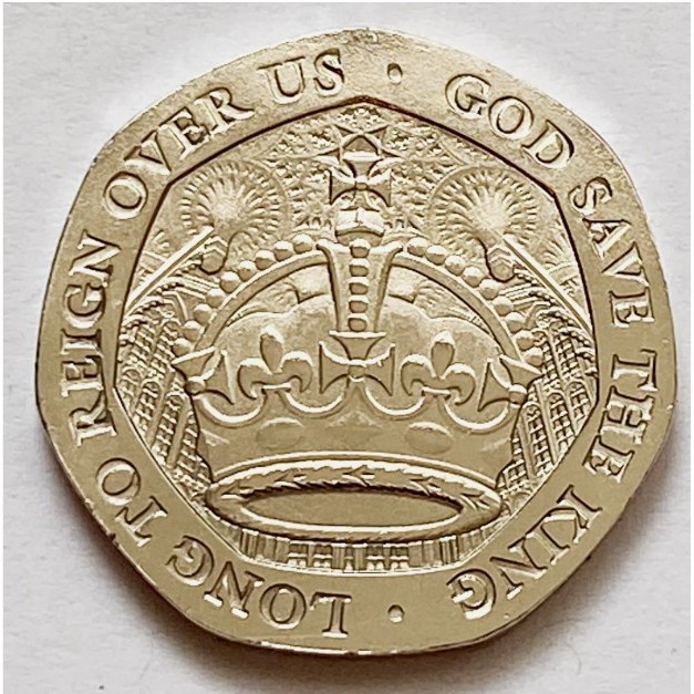 Гібралтар 20 пенсів, 2023 рік Карл III  №2969, фото 1