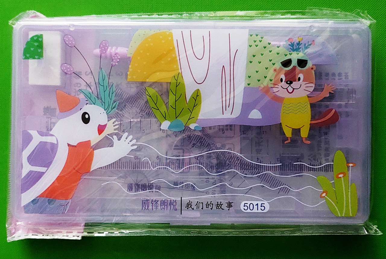 Канц Готовальня ”JO” /WF-5015/ 7 предм (4 лін+цирк.+гриф.+гумка) (1/12)