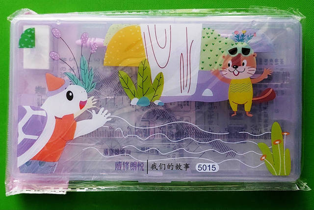 Канц Готовальня ”JO” /WF-5015/ 7 предм (4 лін+цирк.+гриф.+гумка) (1/12), фото 1