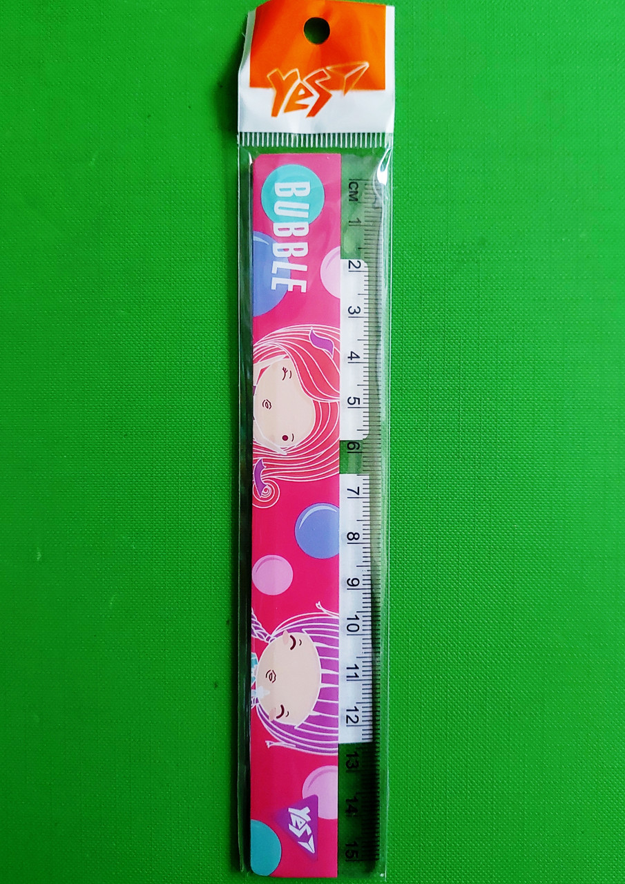 Канц Лінійка 15см ”YES” /370603/ ”Cosmos” (1/20/100)