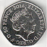 Велика Британія 50 пенсів, 2016 150-та річниця - Народження Беатріс Поттер, Кролик Пітер №2971, фото 2
