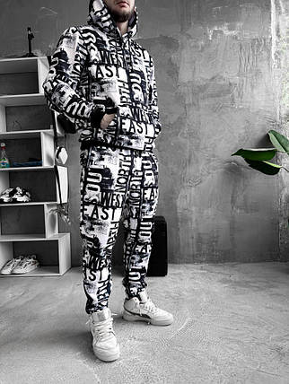 Спортивний костюм на флісі чоловічий худі штани зима весна осінь, фото 3