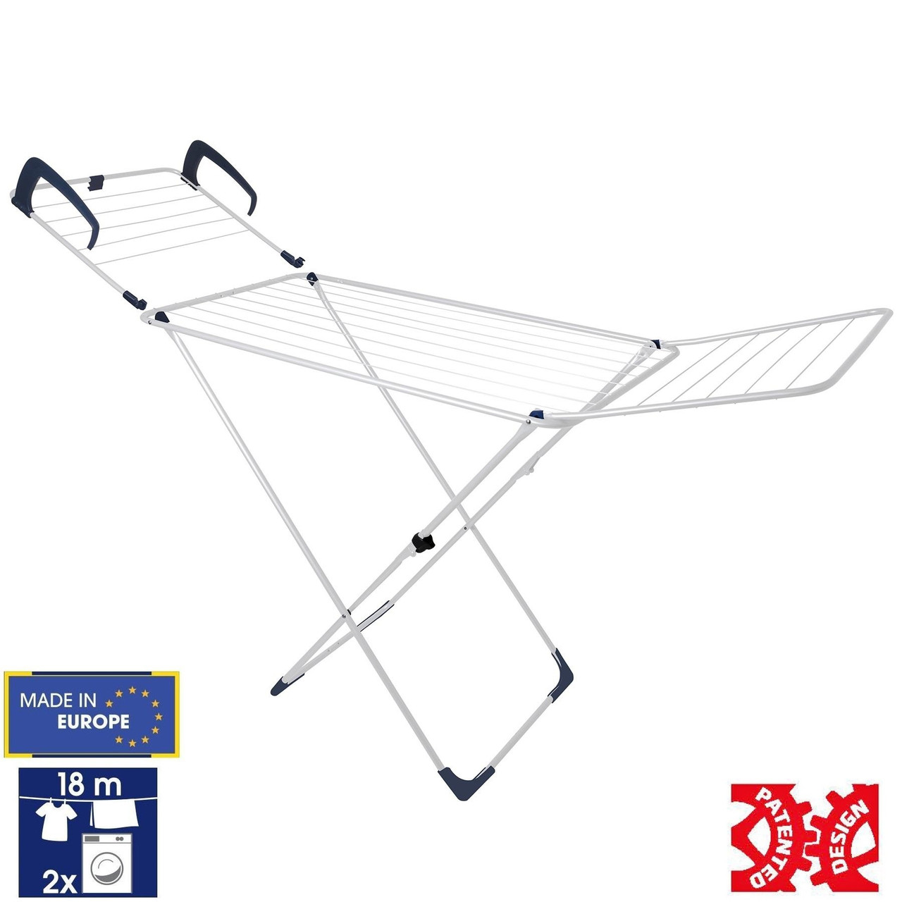 Сушарка для білизни підлогова Casa Si Kolibri 2in1 18m White (CS92131C06), фото 1