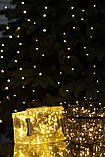 LED гірлянда 300 діодів золотий, 14м + 3м, фото 3
