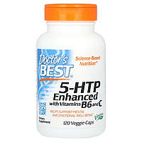 5-HTP (Гідрокситриптофан) з вітамінами B6 і C, 5-HTP with Vitamins B6&C, Doctor's Best, 120 вегетаріанських капсул