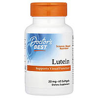 Лютеїн, 20 мг, Lutein, Doctor's Best, 60 капсул