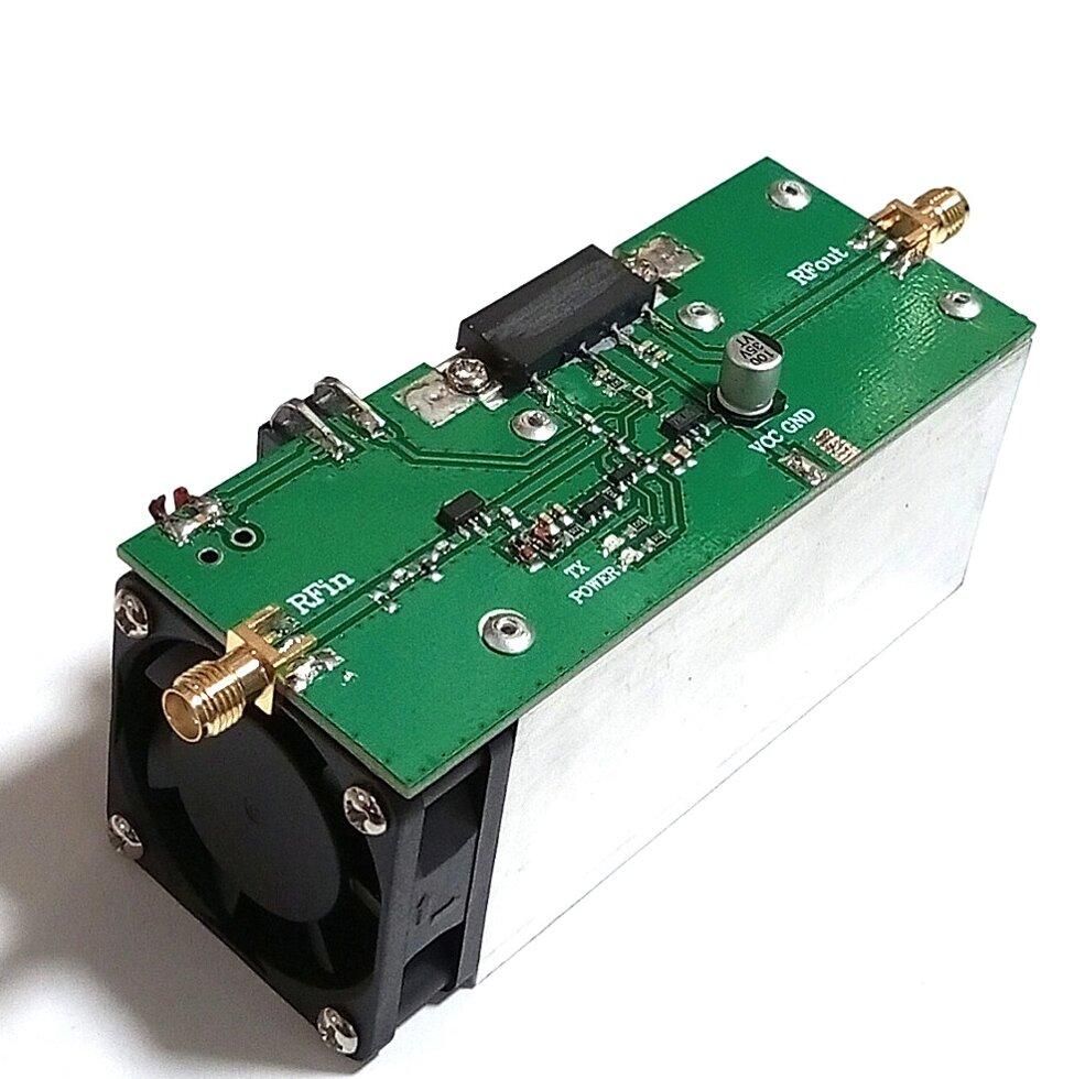 Підсилювач потужності 433MHz (335-480MHz) 13W із радіатором, 12-14V, SMA-female