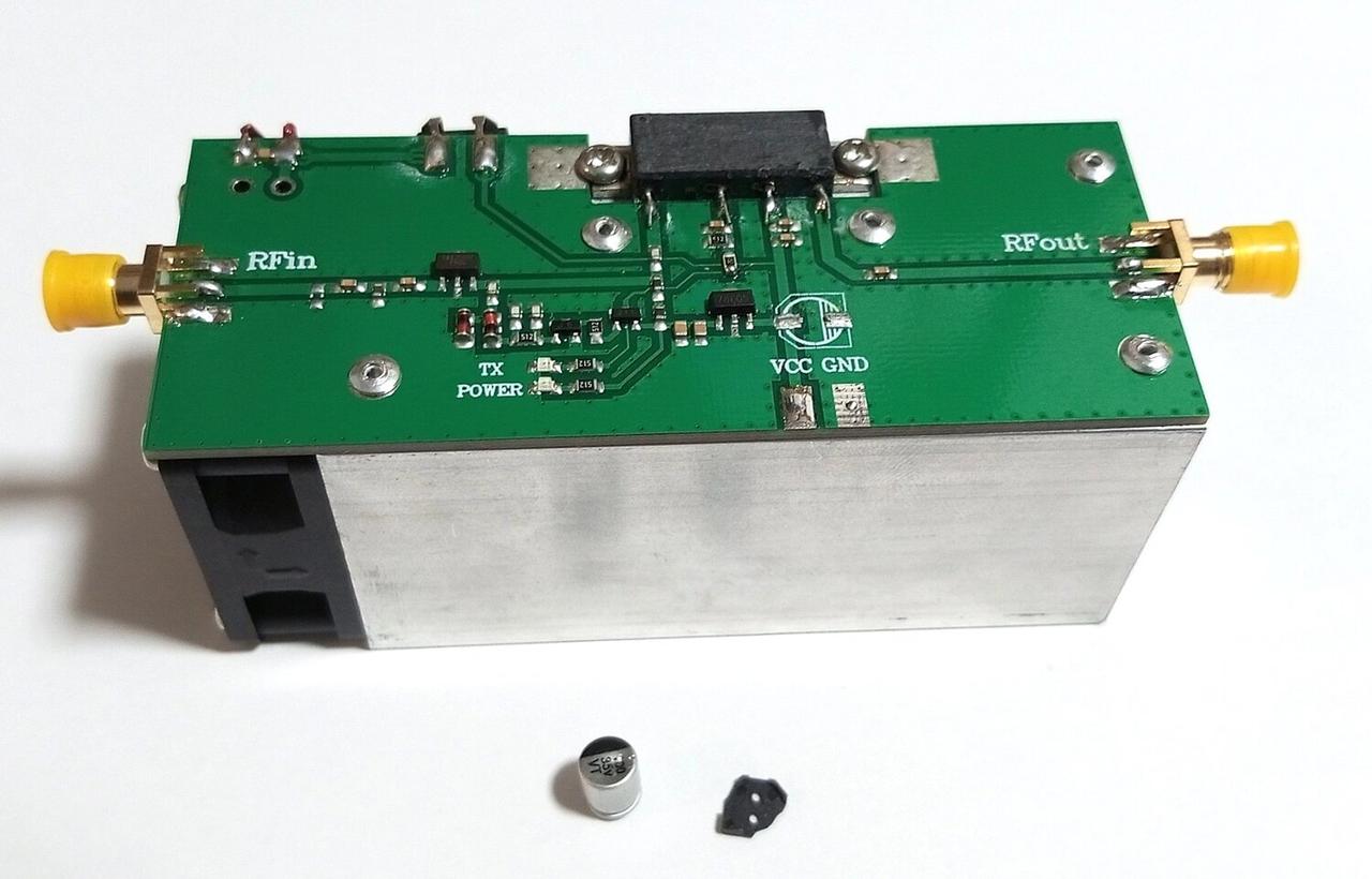 Уцінка. Підсилювач потужності 433MHz (335-480MHz) 13W із радіатором, 12-14V, SMA-female