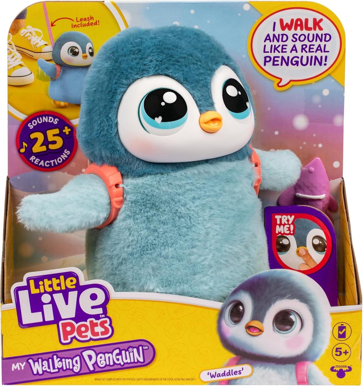 Little Live Pets My Walking Penguin Інтерактивна іграшка маленький пінгвін., фото 1