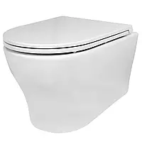 Унітаз підвісний Devit Fresh 3121121 безобідковий з кришкою soft close, Vortex Flush