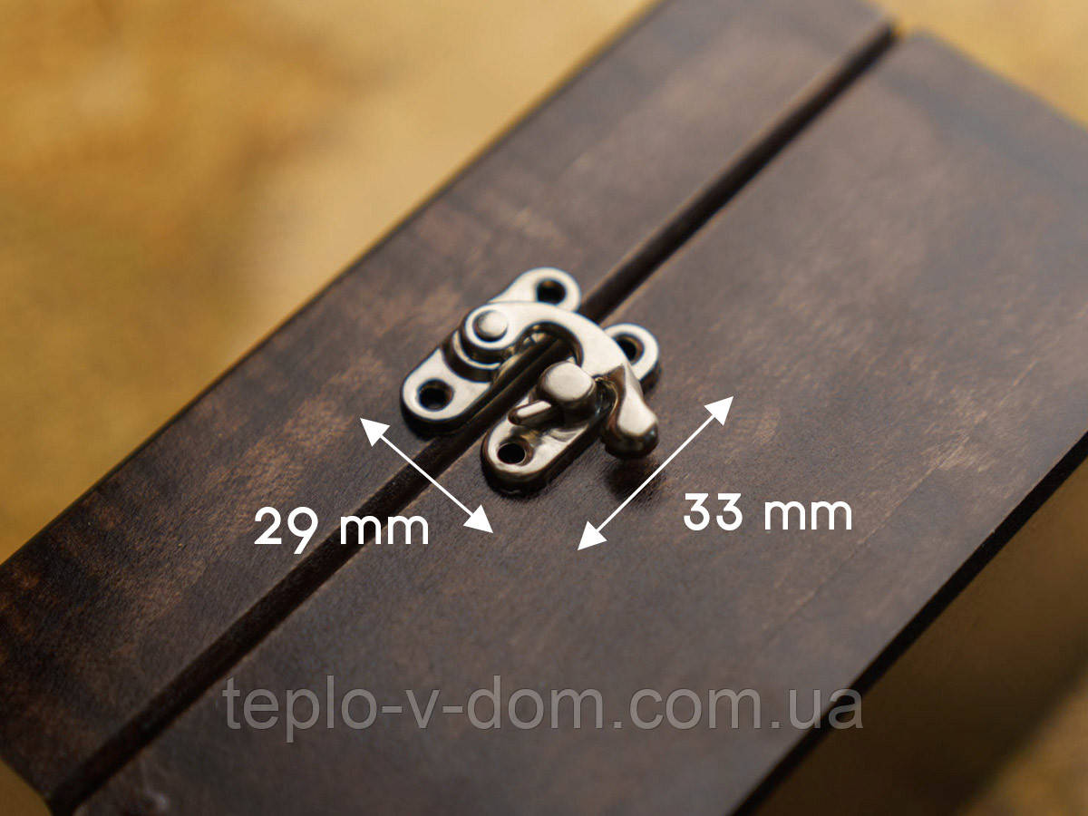 Замок для нардів. Колір "нікель". 33х29мм