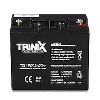Акумуляторна батарея гелева 12В 20Аг Trinix TGL12V20Ah/20Hr GEL (44-00014), фото 3