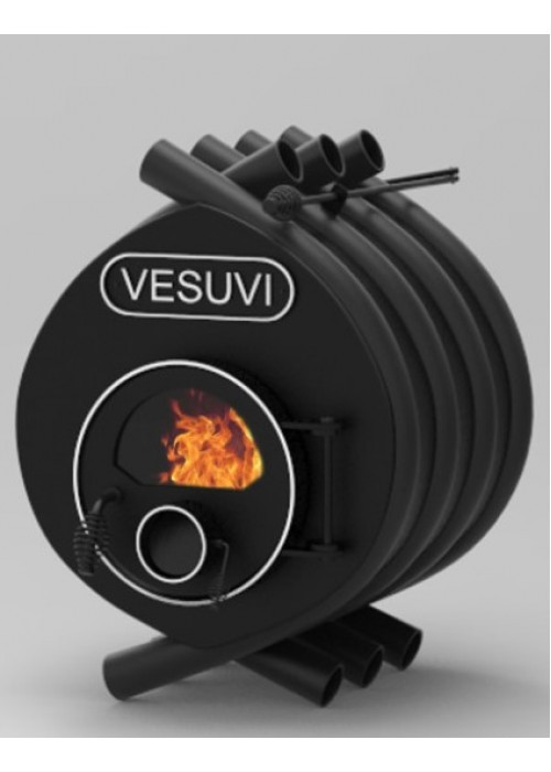 Піч булер'ян до 700 м³ тип 03 VESUVI 27 кВт (640 х 1150 х 885 мм) класичний зі склом, фото 1