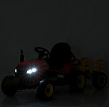 Трактор Bambi M 5111EBLR 2х20W + 2х25W з причепом дитячий р/к, фото 5