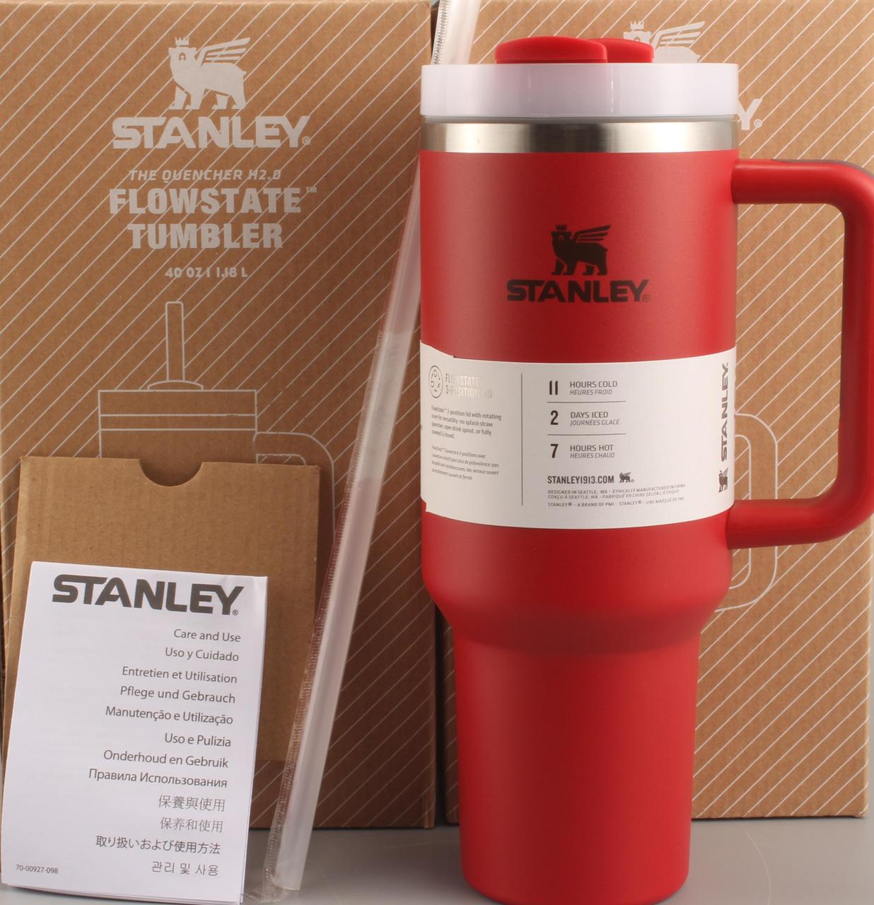 Термос термочашка Stanley Quencher H2.0 Tumbler з нержавіючої сталі 1,18 л Crimson KT6007822
