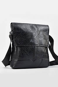 Сумка чоловіча через плече із екошкіри чорного кольору 195750P