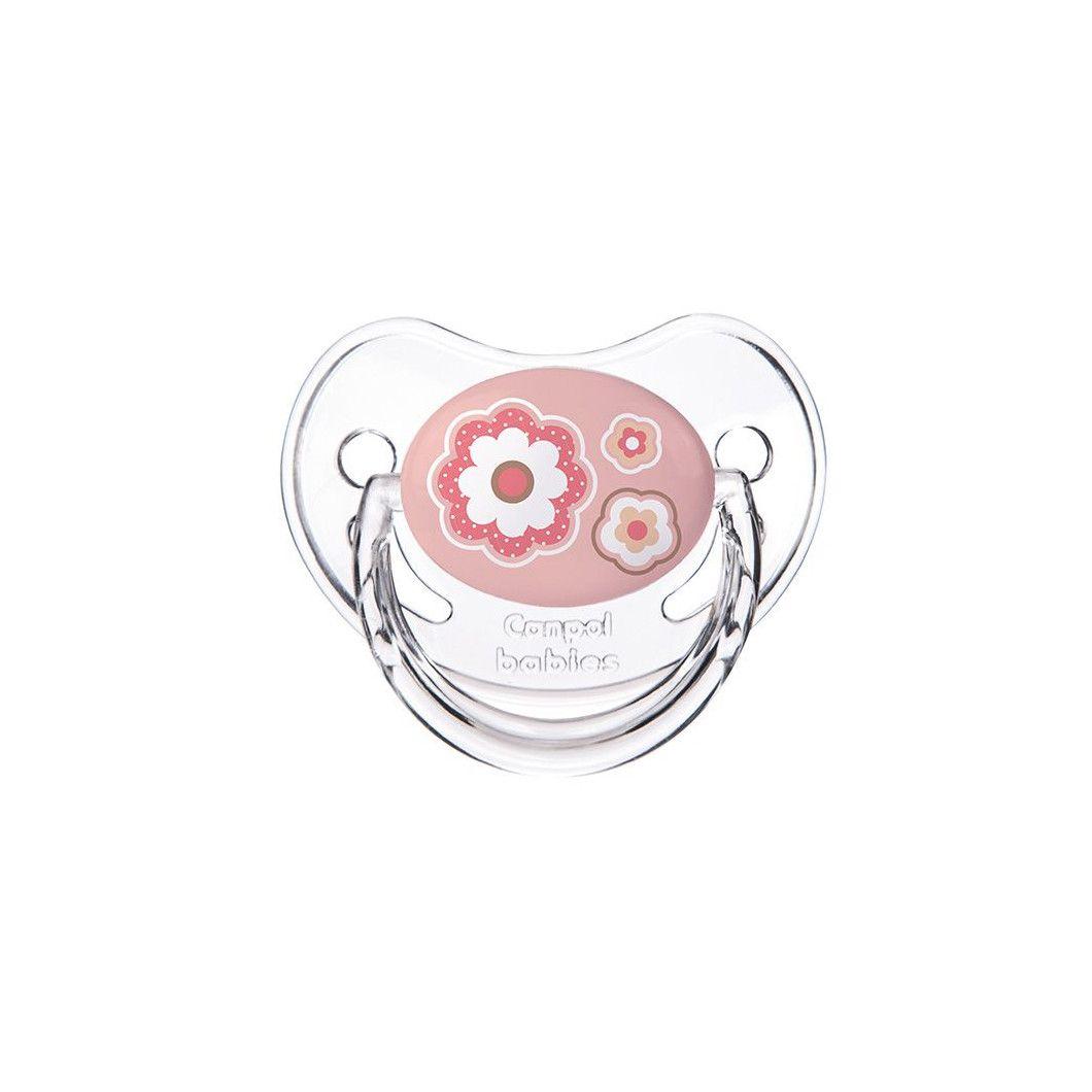 Анатомічна пустушка силіконова для діток 6-18 місяців - рожева, фото 1