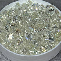 Намистини Біконус 8 мм, айворі, упаковка ~20 грам\ ~100 шт, айворі